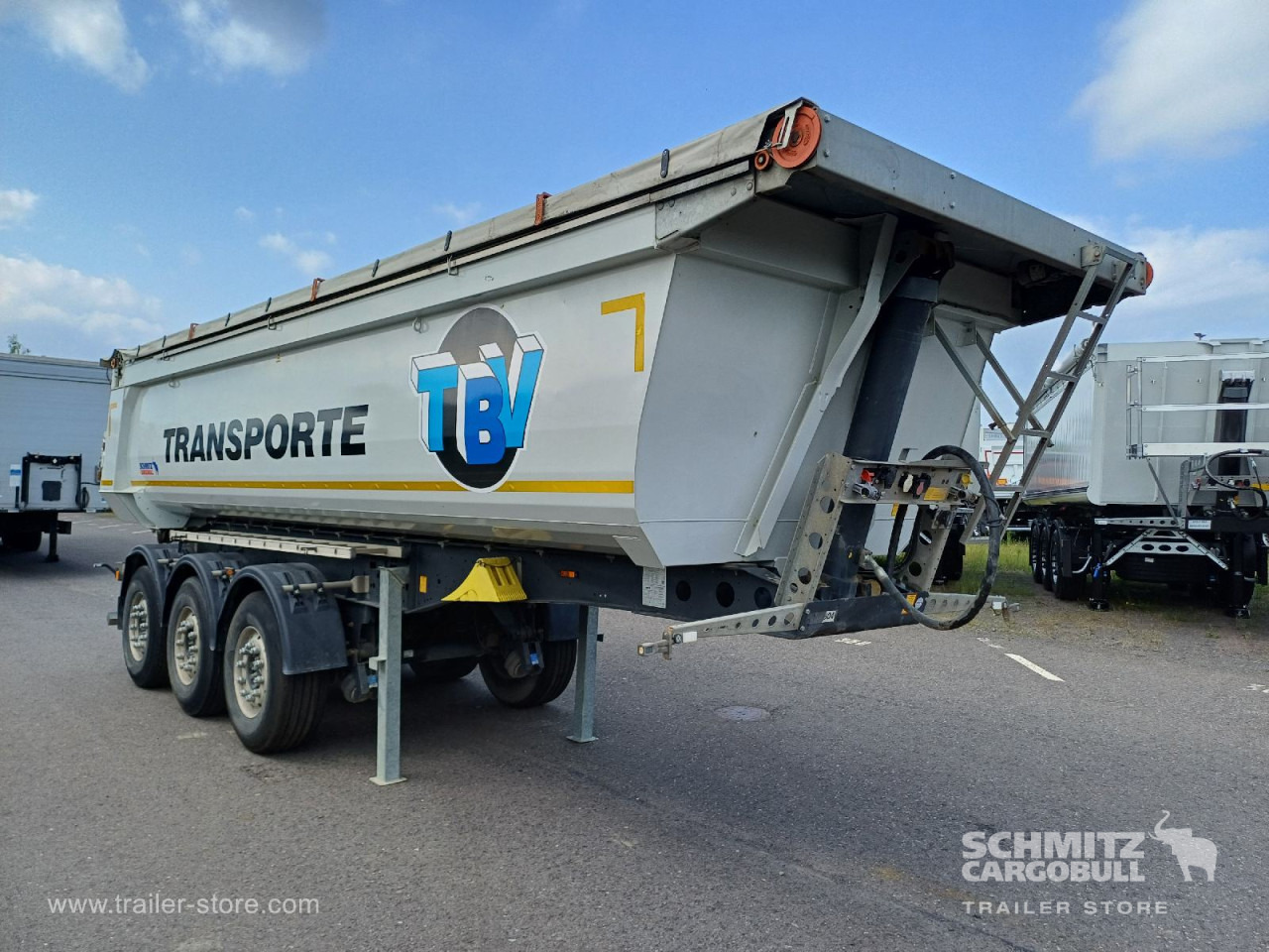 Semi-remorque benne SCHMITZ Auflieger Kipper Stahlrundmulde 24m³: photos 1