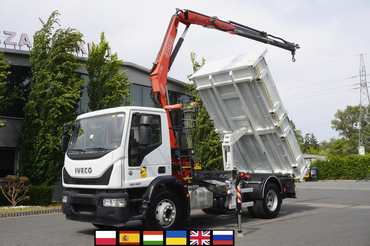 IVECO Eurocargo 160-250 / Fassi F95 crane / 120 tho. km / 3-sided tipper - Camion grue: photos 1 IVECO Eurocargo 160-250 / Fassi F95 crane / 120 tho. km / 3-sided tipper - Camion grue: photos 1