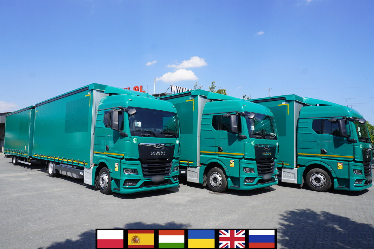 MAN TGX 18.470 / Trailer 19 EPAL / Curtainsider 19 EPAL / 2022 / Retarder / 15 units - Camion à rideaux coulissants: photos 1 MAN TGX 18.470 / Trailer 19 EPAL / Curtainsider 19 EPAL / 2022 / Retarder / 15 units - Camion à rideaux coulissants: photos 1