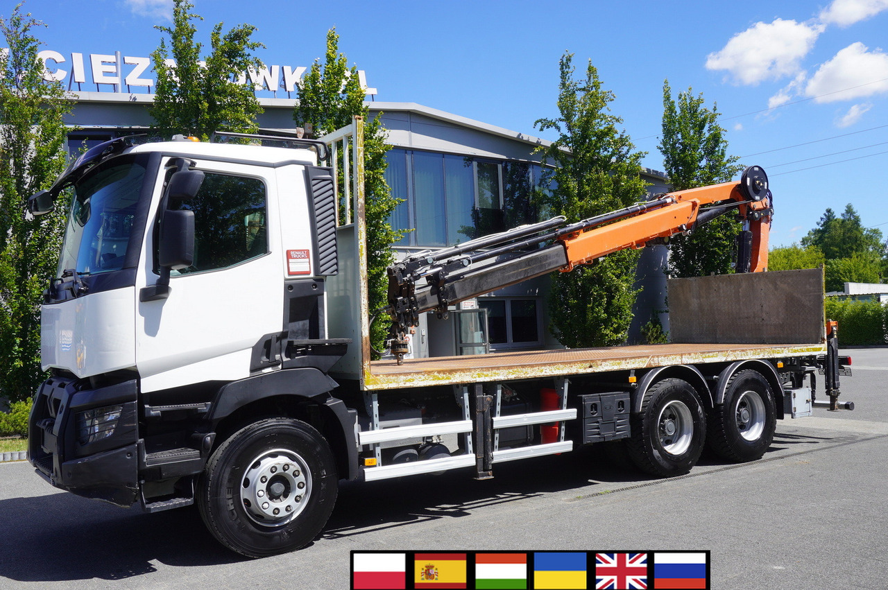 RENAULT C380 Comfort 6x4 / Atlas 6.1 T crane / range 12.3 m - Camion plateau, Camion grue: photos 1 RENAULT C380 Comfort 6x4 / Atlas 6.1 T crane / range 12.3 m - Camion plateau, Camion grue: photos 1