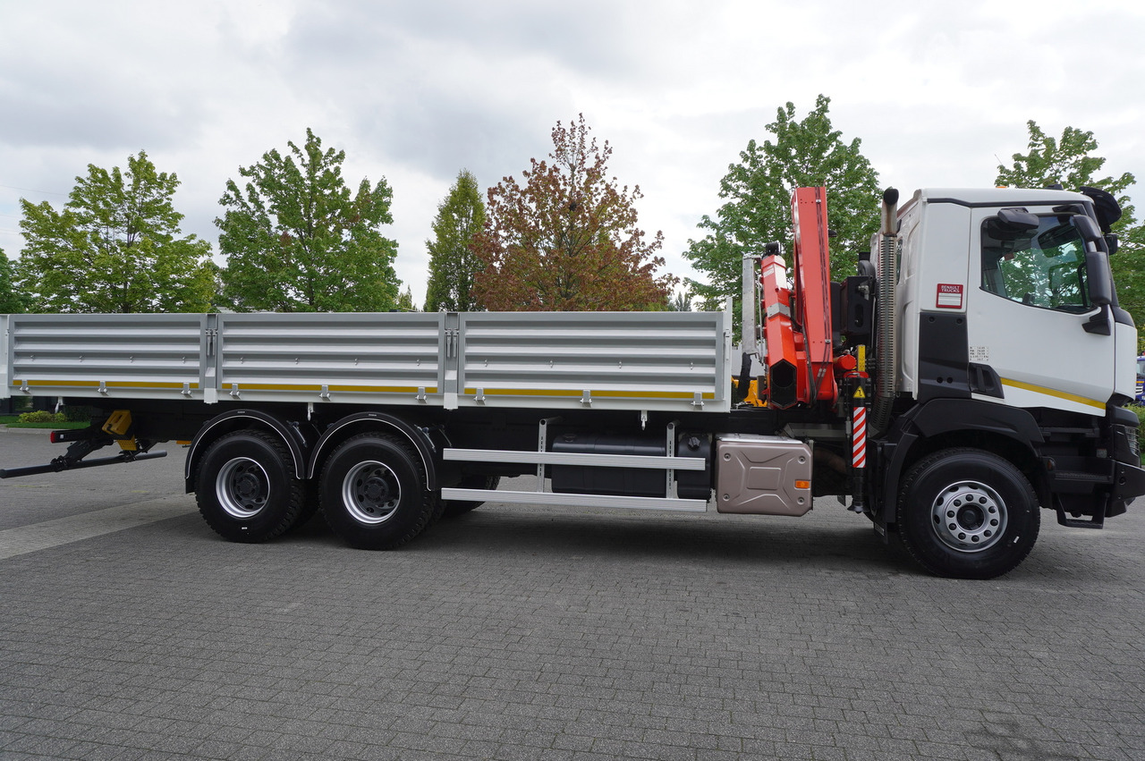 Camion benne, Camion grue RENAULT K380 6×4 / FASSI F175 crane 7.85 t / 120 thousand km! / 2-sided tipper: photos 11