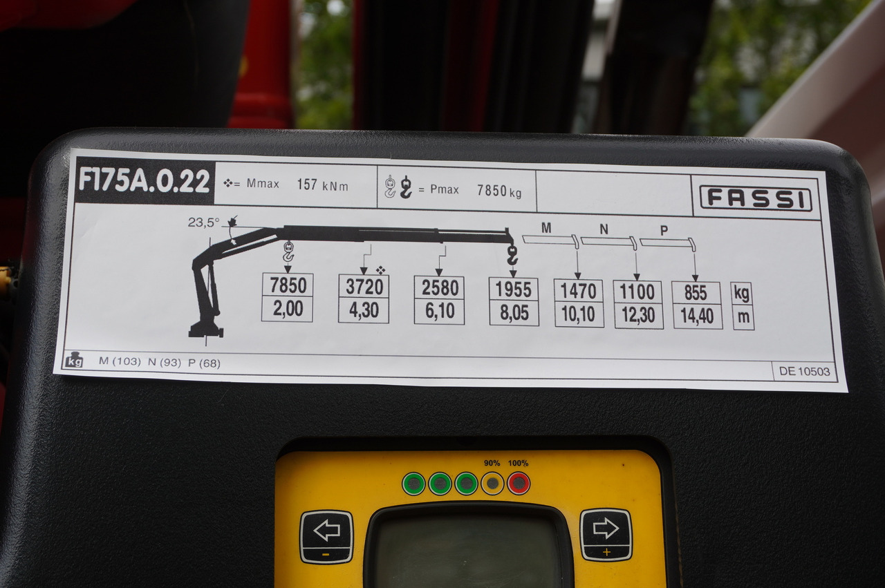 Camion benne, Camion grue RENAULT K380 6×4 / FASSI F175 crane 7.85 t / 120 thousand km! / 2-sided tipper: photos 15