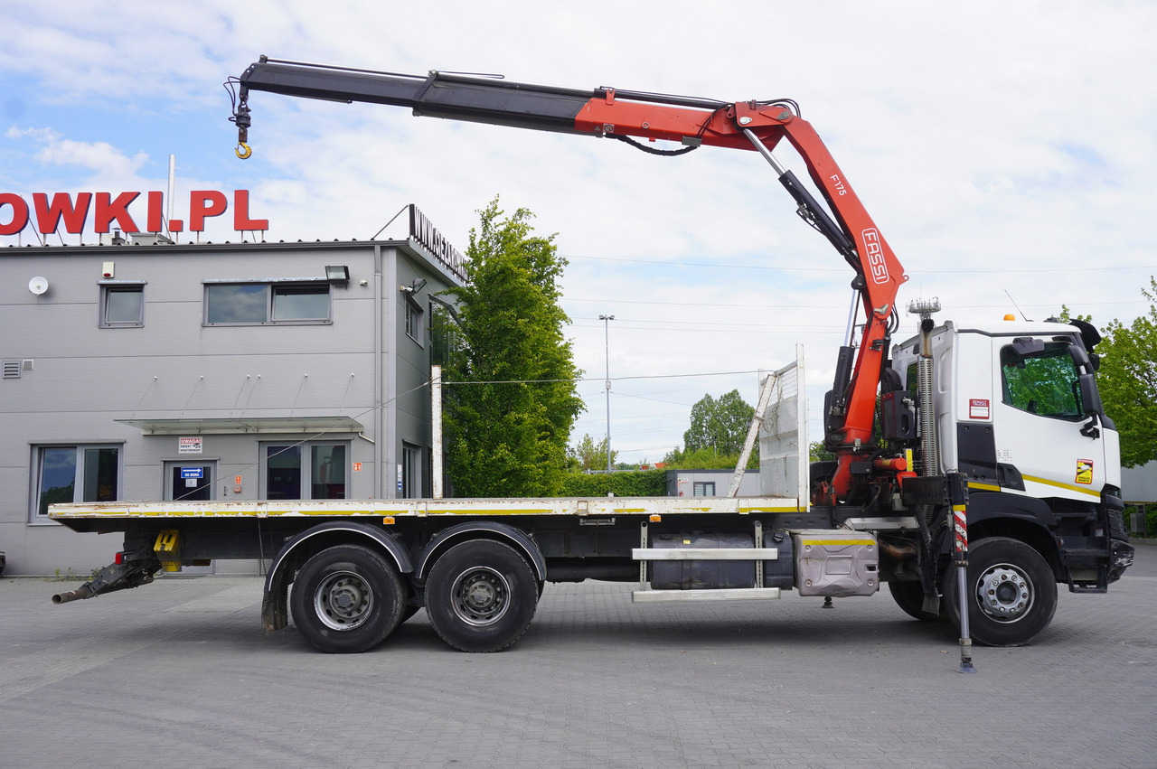 RENAULT K380 6x4 / FASSI F175 crane 7.85 t / 120 thousand km! - Camion plateau, Camion grue: photos 5 RENAULT K380 6x4 / FASSI F175 crane 7.85 t / 120 thousand km! - Camion plateau, Camion grue: photos 5