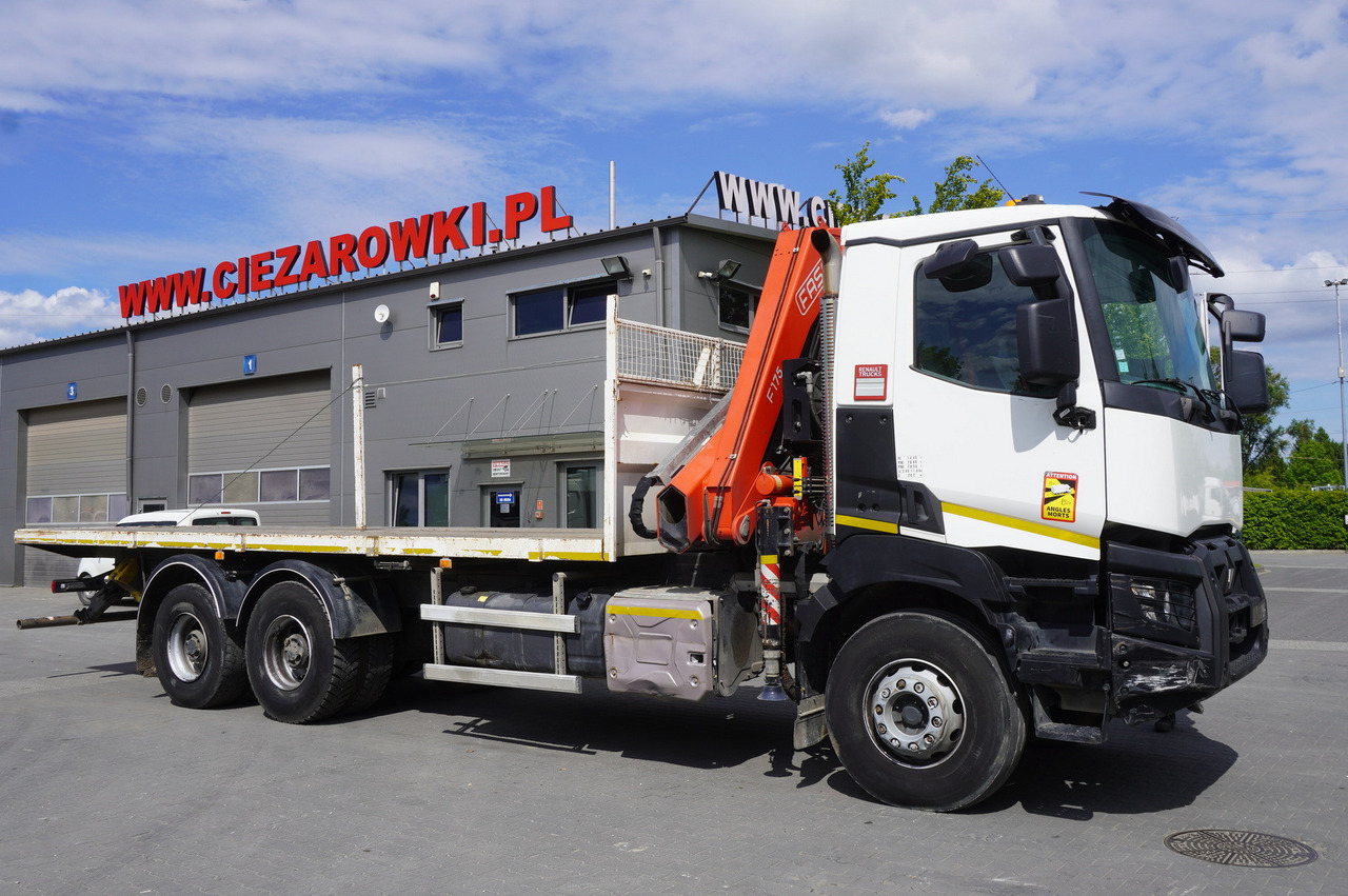 RENAULT K380 6x4 / FASSI F175 crane 7.85 t / 120 thousand km! - Camion plateau, Camion grue: photos 4 RENAULT K380 6x4 / FASSI F175 crane 7.85 t / 120 thousand km! - Camion plateau, Camion grue: photos 4