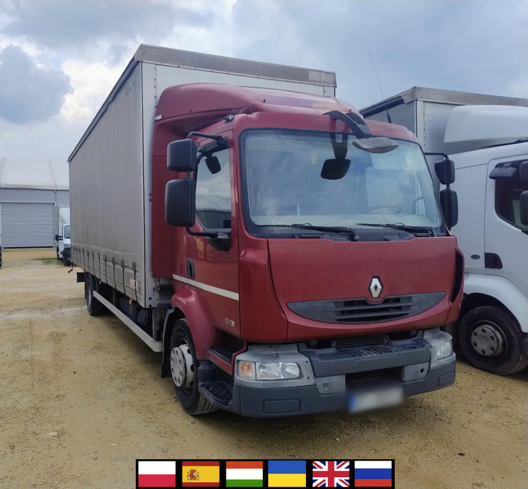 RENAULT Midlum 300 / Curtain 18 EPAL / Sleeping cab - Camion à rideaux coulissants: photos 1 RENAULT Midlum 300 / Curtain 18 EPAL / Sleeping cab - Camion à rideaux coulissants: photos 1