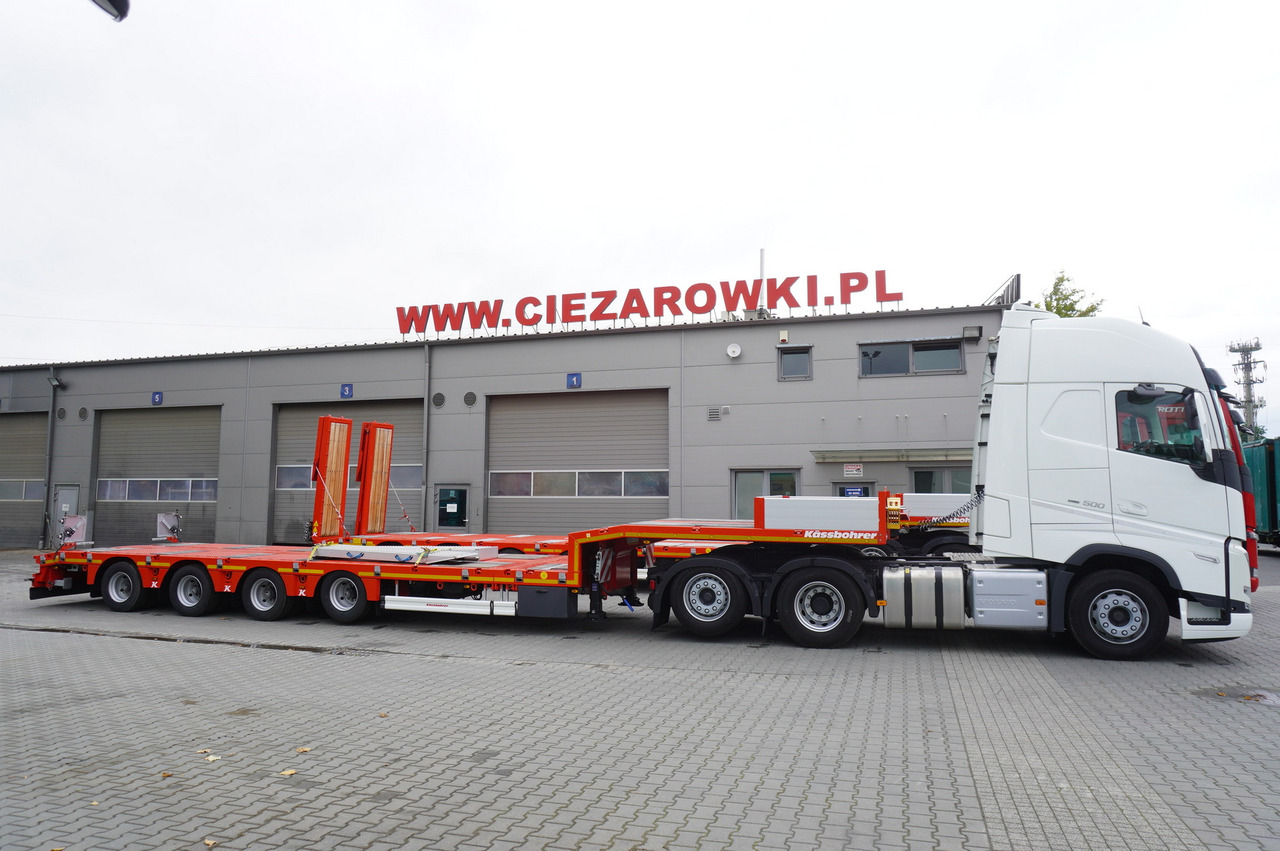 VOLVO FH 500 6 × 2 Globetrotter XL / 2023 / 114 thousand km / Brand-new low-loader Kässbohrer LB3E semi-trailer - Camion porte-voitures: photos 2 VOLVO FH 500 6 × 2 Globetrotter XL / 2023 / 114 thousand km / Brand-new low-loader Kässbohrer LB3E semi-trailer - Camion porte-voitures: photos 2