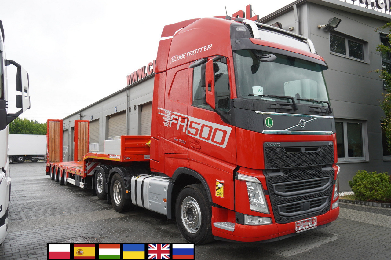 VOLVO FH 500 / BRAND-NEW Kässbohrer LB3E low-bed semi-trailer / 500 HP - Camion porte-voitures: photos 1 VOLVO FH 500 / BRAND-NEW Kässbohrer LB3E low-bed semi-trailer / 500 HP - Camion porte-voitures: photos 1