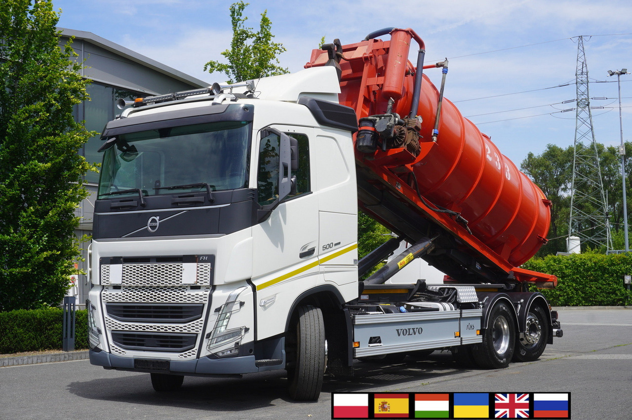 VOLVO Volvo FH 500 / Septic barrel 13000 l / Hook lift 21 t / 2022 / 3rd axle steered / 2 units - Tonne à lisier: photos 1 VOLVO Volvo FH 500 / Septic barrel 13000 l / Hook lift 21 t / 2022 / 3rd axle steered / 2 units - Tonne à lisier: photos 1