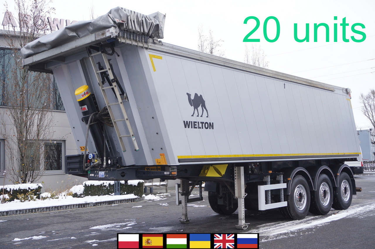 WIELTON NW-3 / weight 6.2 t / capacity 38m3 / Electrically folded roof / Teflon / 20 units, 2022 - Semi-remorque benne: photos 1 WIELTON NW-3 / weight 6.2 t / capacity 38m3 / Electrically folded roof / Teflon / 20 units, 2022 - Semi-remorque benne: photos 1