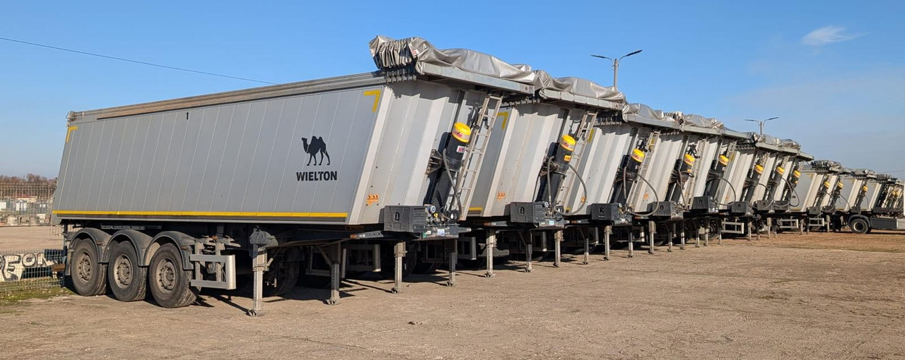 WIELTON NW-3 / weight 6.2 t / capacity 38m3 / Electrically folded roof / Teflon / 20 units, 2022 - Semi-remorque benne: photos 1 WIELTON NW-3 / weight 6.2 t / capacity 38m3 / Electrically folded roof / Teflon / 20 units, 2022 - Semi-remorque benne: photos 1