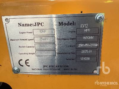 JPC KV12 (Unused) - Mini pelle: photos 5 JPC KV12 (Unused) - Mini pelle: photos 5