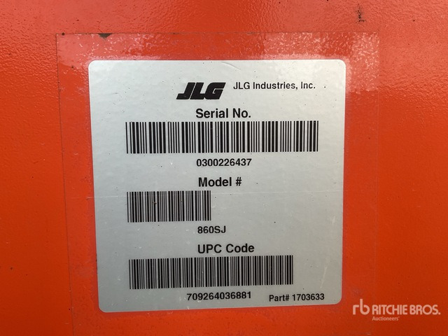 2017 JLG 860SJ 4WD Diesel Articulating Boom Lift - Nacelle articulée: photos 2 2017 JLG 860SJ 4WD Diesel Articulating Boom Lift - Nacelle articulée: photos 2