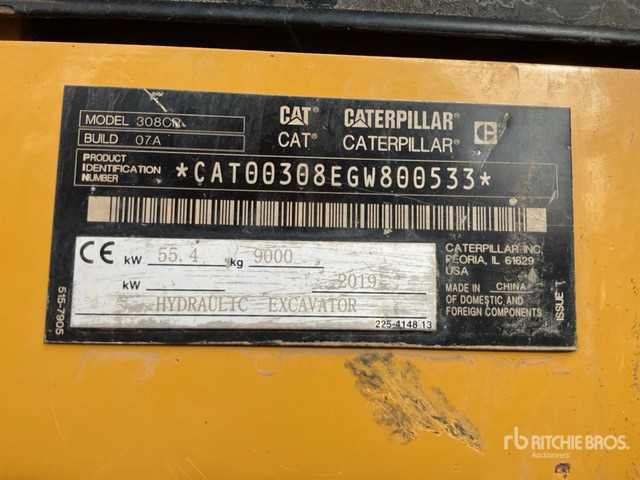 2019 Cat 308CR Tracked Excavator - Pelle sur chenille: photos 2 2019 Cat 308CR Tracked Excavator - Pelle sur chenille: photos 2