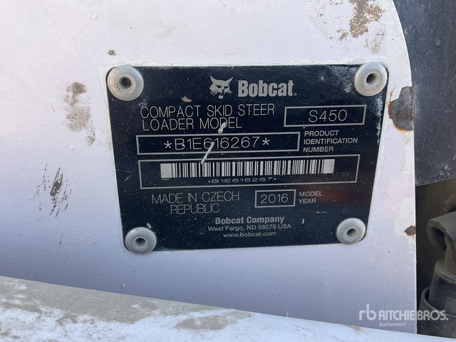 2016 Bobcat S450 (Inoperable) Skid Steer Loader - Mini chargeuse: photos 1 2016 Bobcat S450 (Inoperable) Skid Steer Loader - Mini chargeuse: photos 1
