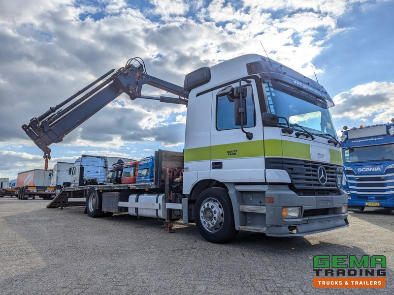 Mercedes-Benz Actros 1831 Sleepcab Euro2 MKG HLK80 3360KG - Air Suspension - Loading Ramp (V796) - Camion plateau, Camion grue: photos 2 Mercedes-Benz Actros 1831 Sleepcab Euro2 MKG HLK80 3360KG - Air Suspension - Loading Ramp (V796) - Camion plateau, Camion grue: photos 2