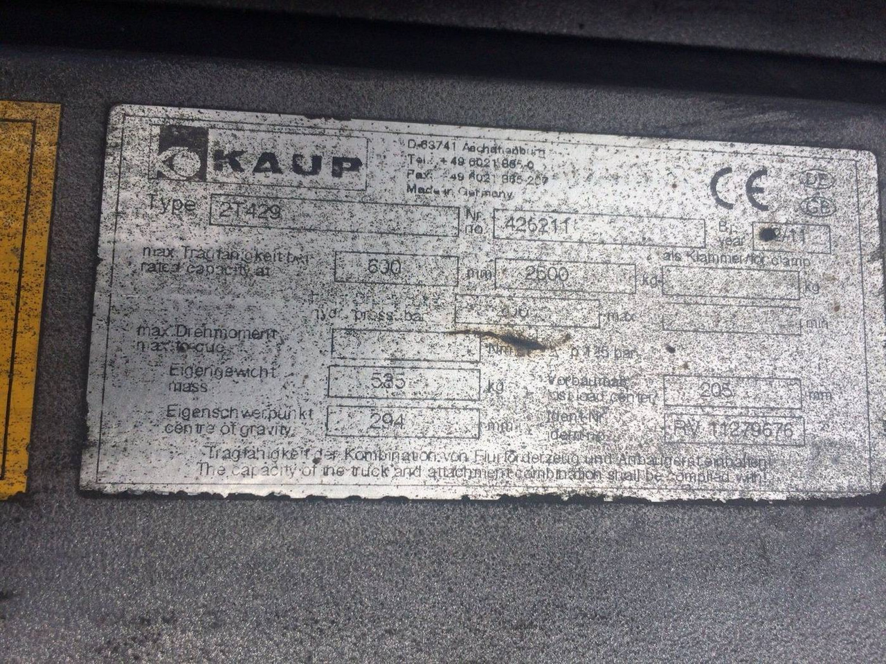 Kaup Double Pallet Handler with separate side shift - Accessoire: photos 4 Kaup Double Pallet Handler with separate side shift - Accessoire: photos 4