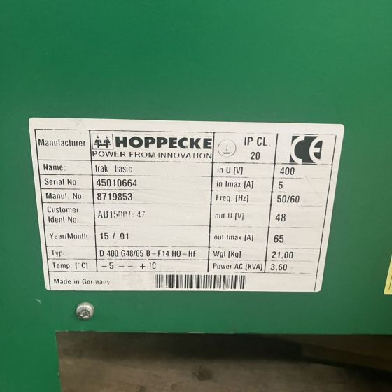 Système électrique pour Matériel de manutention Hoppecke D400 G48/65- B-F14 HO-HF Trak Air (2): photos 7