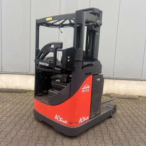 Linde R14S-12 - Chariot à mât rétractable: photos 1 Linde R14S-12 - Chariot à mât rétractable: photos 1