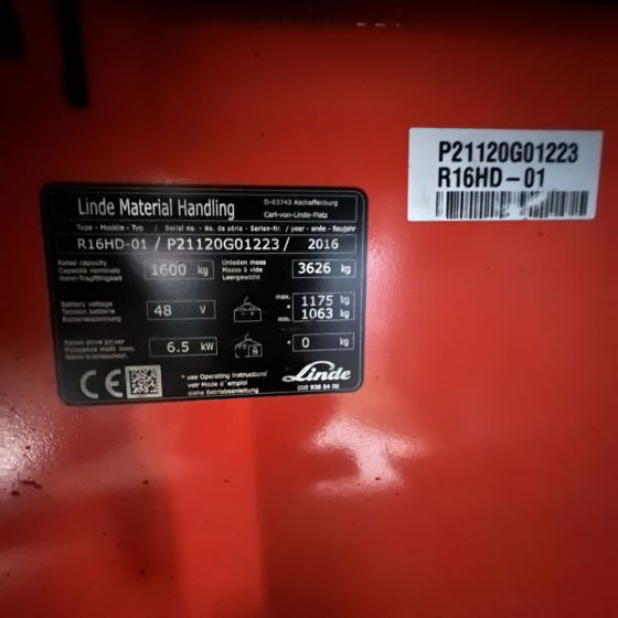 Linde R16HD (1120) - Chariot à mât rétractable: photos 2 Linde R16HD (1120) - Chariot à mât rétractable: photos 2