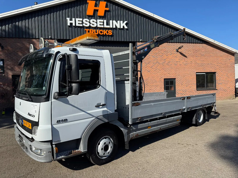 Mercedes-Benz Atego 818 Machinery transporter + Hiab Crane 288.360KM NL Truck - Camion porte-voitures, Camion grue: photos 1 Mercedes-Benz Atego 818 Machinery transporter + Hiab Crane 288.360KM NL Truck - Camion porte-voitures, Camion grue: photos 1