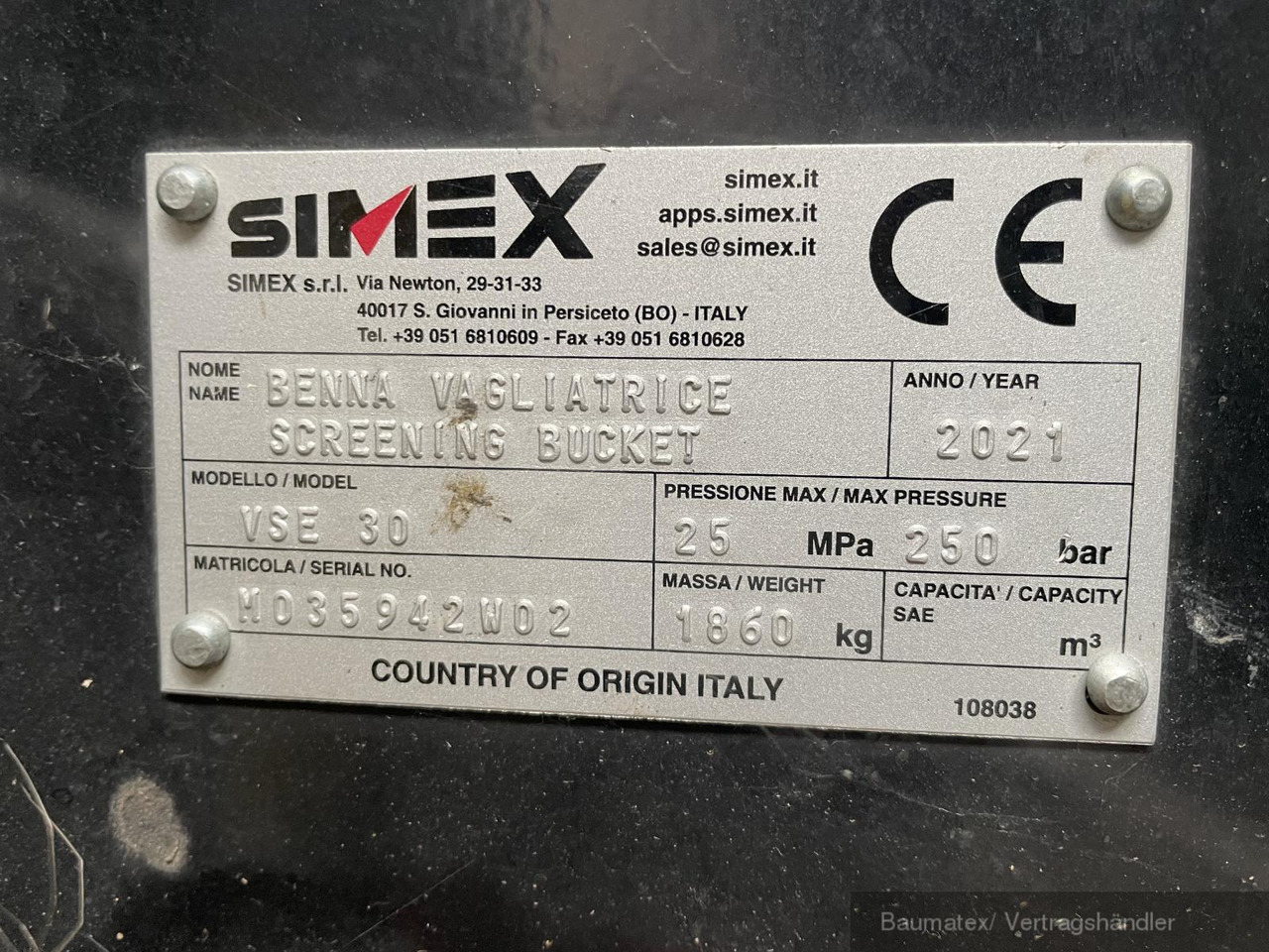Simex VSE20 Sieblöffel/ neueste Generation!! - Godet de tri pour Engins de chantier: photos 4 Simex VSE20 Sieblöffel/ neueste Generation!! - Godet de tri pour Engins de chantier: photos 4