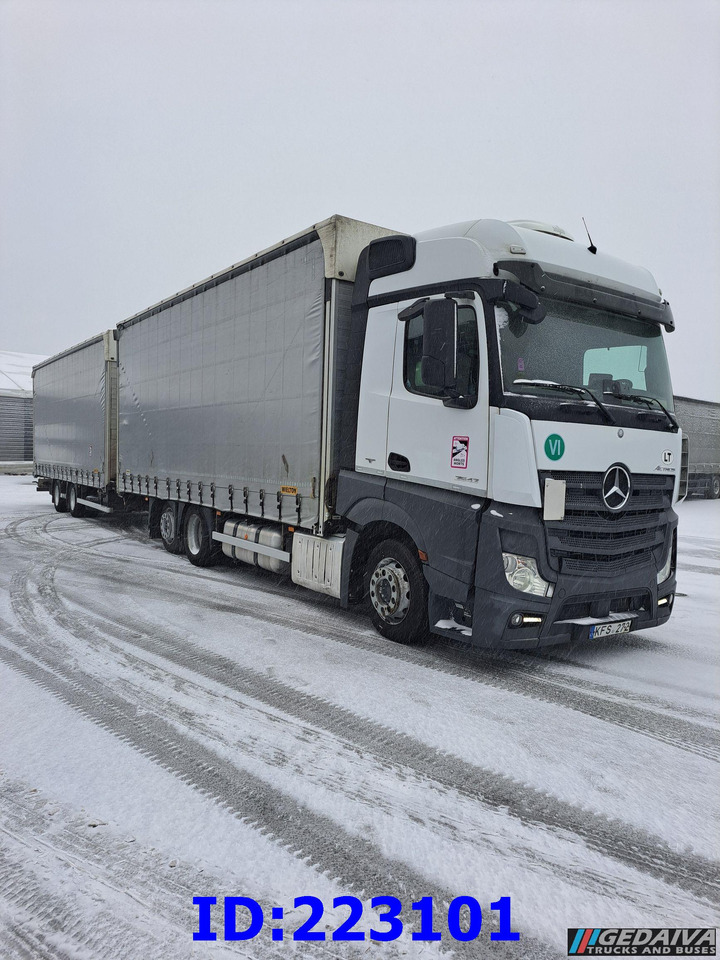 MERCEDES-BENZ Actros 2542 6x2 Euro6 + trailer - Camion à rideaux coulissants: photos 4 MERCEDES-BENZ Actros 2542 6x2 Euro6 + trailer - Camion à rideaux coulissants: photos 4