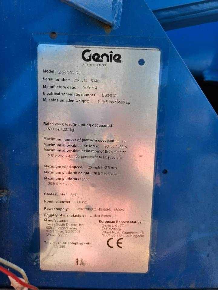 Genie Z 30/20 N RJ - Nacelle articulée: photos 5 Genie Z 30/20 N RJ - Nacelle articulée: photos 5