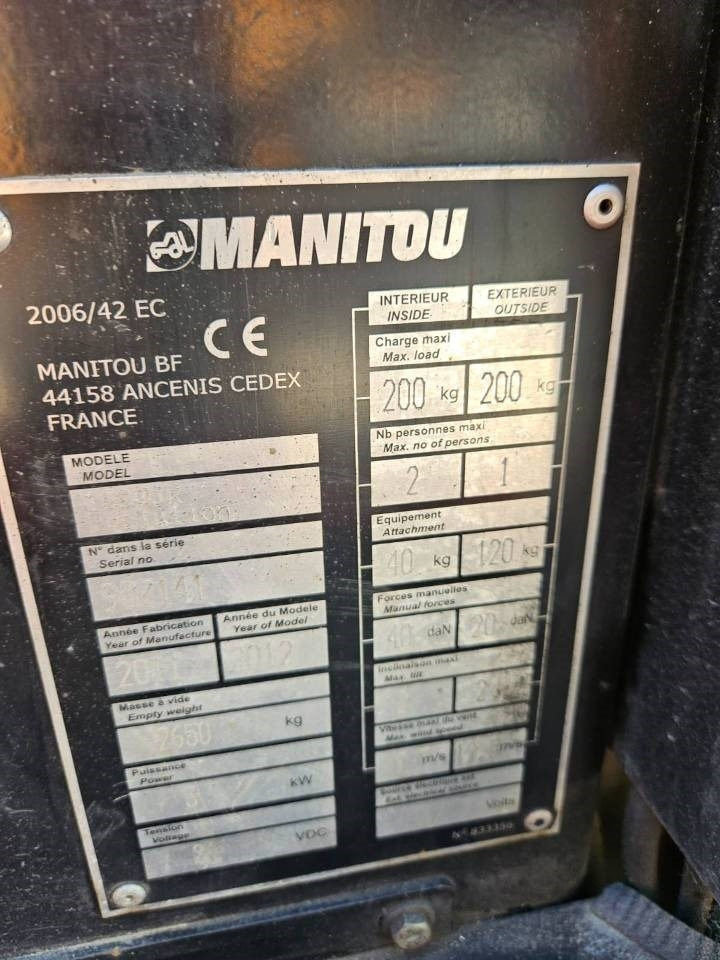 Manitou 100 VJR Evolution - Nacelle articulée: photos 5 Manitou 100 VJR Evolution - Nacelle articulée: photos 5