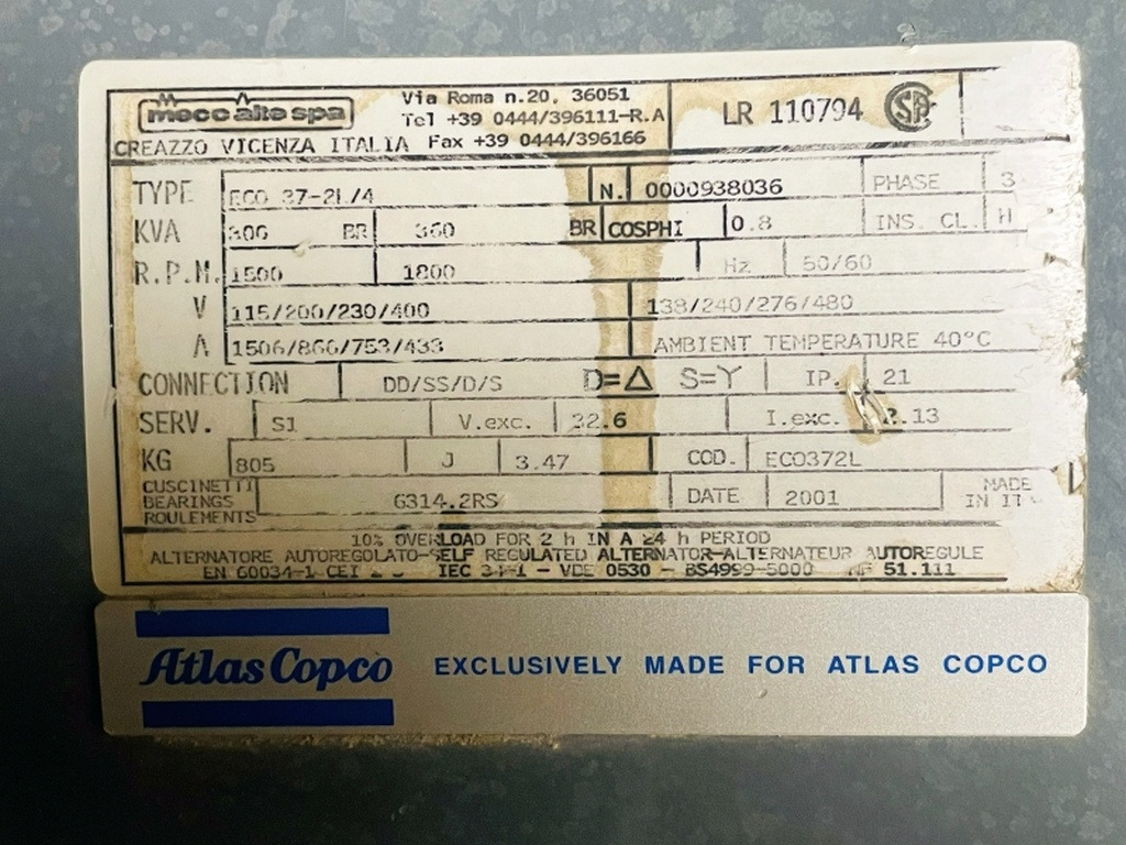 Atlas Copco QAS 338GD (4080) - Groupe électrogène: photos 3 Atlas Copco QAS 338GD (4080) - Groupe électrogène: photos 3