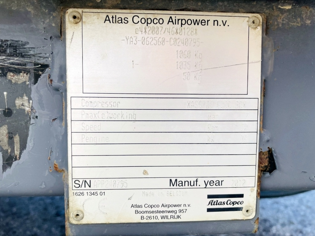 Atlas Copco XAS67 DDG (4061) - Compresseur d'air: photos 3 Atlas Copco XAS67 DDG (4061) - Compresseur d'air: photos 3