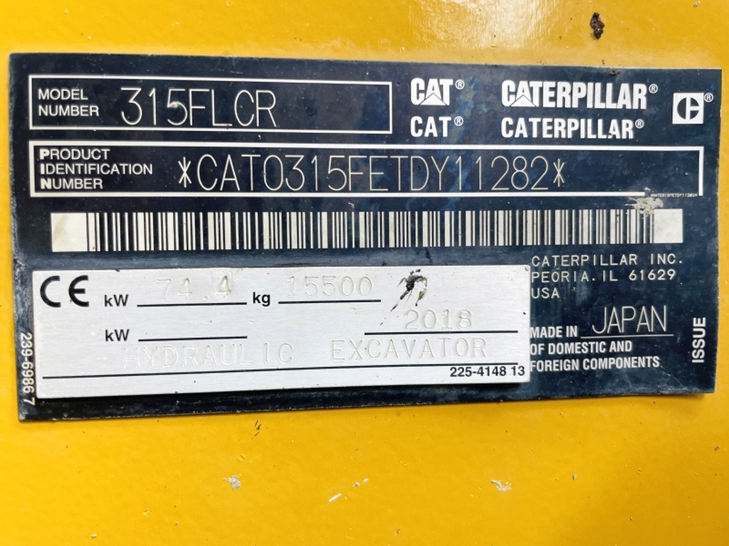 Caterpillar 315FLCR (3992) - Pelle sur chenille: photos 4 Caterpillar 315FLCR (3992) - Pelle sur chenille: photos 4