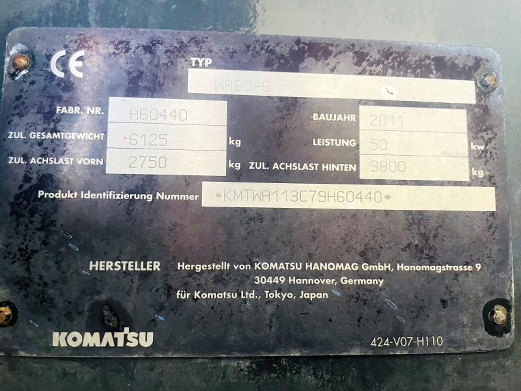 Komatsu WA80-6 (3991) - Chargeuse sur pneus: photos 5 Komatsu WA80-6 (3991) - Chargeuse sur pneus: photos 5