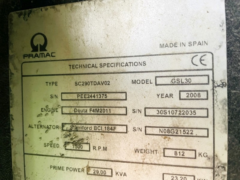 Pramac GSL30 (3871) - Groupe électrogène: photos 3 Pramac GSL30 (3871) - Groupe électrogène: photos 3