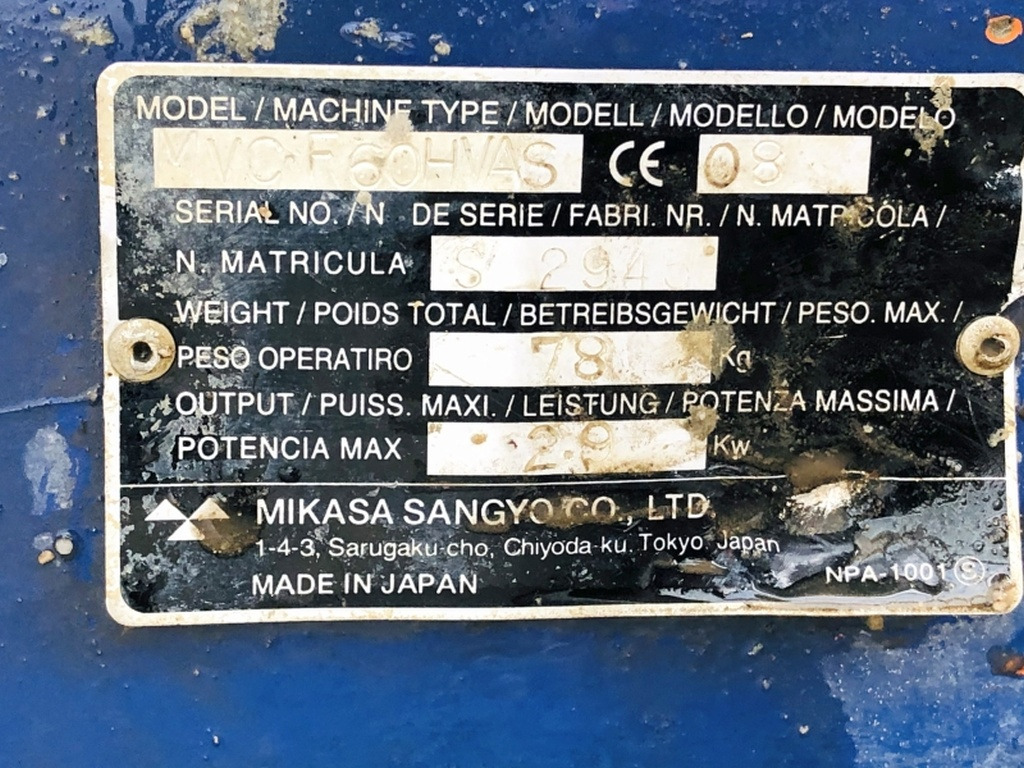 Verschiedenes MIKASA MVCF60HVAS (3931) - Plaque vibrante: photos 3 Verschiedenes MIKASA MVCF60HVAS (3931) - Plaque vibrante: photos 3