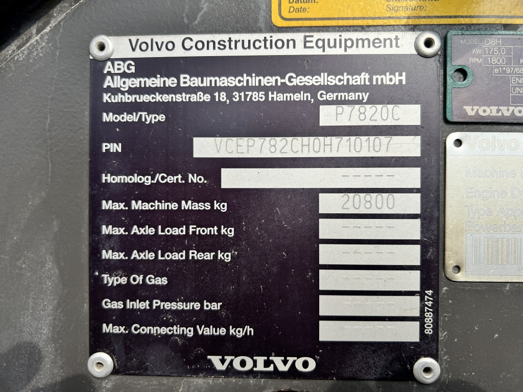 Finisseur Volvo ABG P 7820 C (111649): photos 10