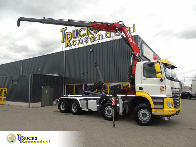 DAF CF 480 + 8X4 + FASSI 16T/M + 20T HOOK + REMOTE + PERFECT - Camion ampliroll, Camion grue: photos 1 DAF CF 480 + 8X4 + FASSI 16T/M + 20T HOOK + REMOTE + PERFECT - Camion ampliroll, Camion grue: photos 1