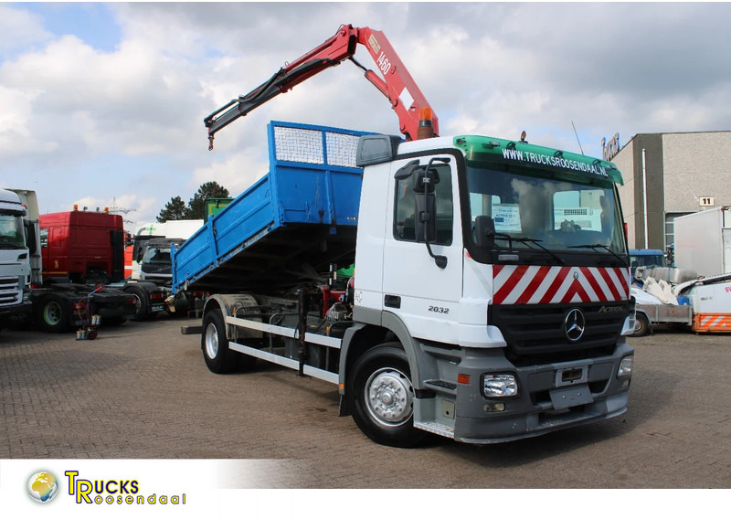 Mercedes-Benz Actros 2032 + HMF 1460 + Tipper + Steel Steel - Camion benne: photos 1 Mercedes-Benz Actros 2032 + HMF 1460 + Tipper + Steel Steel - Camion benne: photos 1