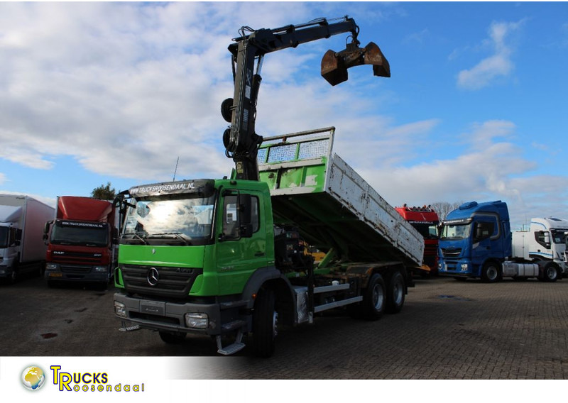 Mercedes-Benz Axor 2633 + TIPPER + HIAB 144 + REMOTE + MANUAL - Camion grue: photos 1 Mercedes-Benz Axor 2633 + TIPPER + HIAB 144 + REMOTE + MANUAL - Camion grue: photos 1
