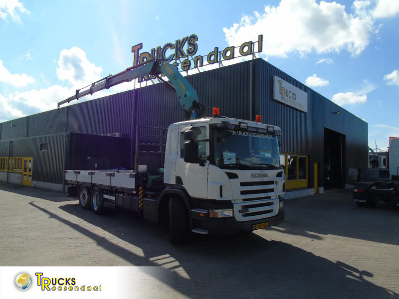 Scania P 380 + PALFINGER PK18.500 5x EXTENTION + 6X2 + STEERING AXLE + REMOTE - Camion grue: photos 1 Scania P 380 + PALFINGER PK18.500 5x EXTENTION + 6X2 + STEERING AXLE + REMOTE - Camion grue: photos 1