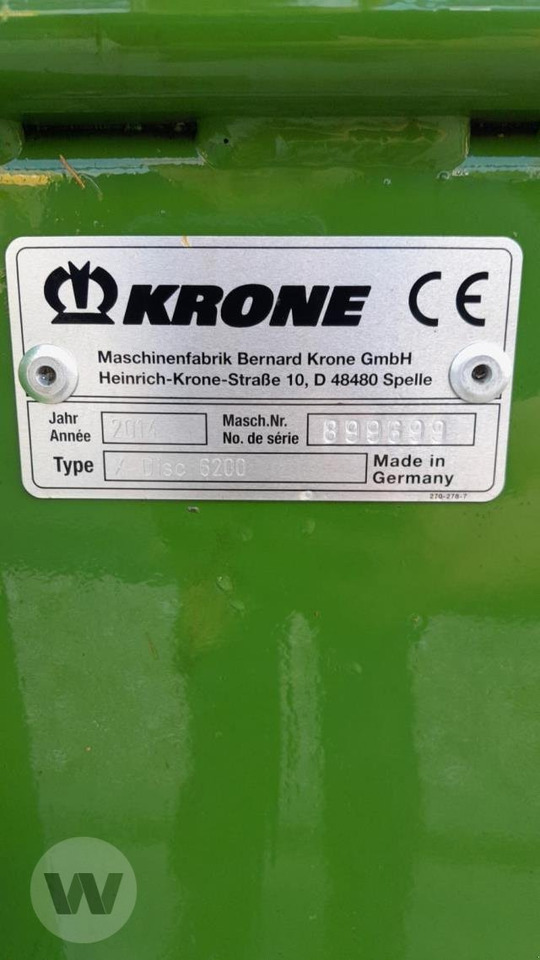 Krone X-Disc 6200 GPS-SW - Faucheuse: photos 5 Krone X-Disc 6200 GPS-SW - Faucheuse: photos 5