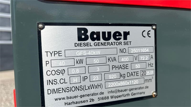 Bauer GFS-40 ATS, 40 kW/50 kVA - Groupe électrogène: photos 3 Bauer GFS-40 ATS, 40 kW/50 kVA - Groupe électrogène: photos 3