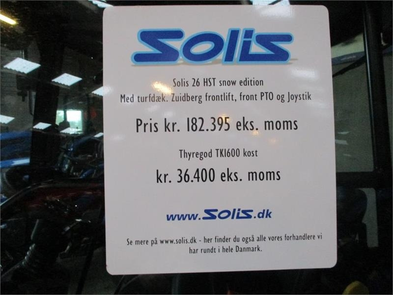 Solis 26 HST Snow Edition med frontlift, front PTO, Thyr - Tracteur agricole: photos 5 Solis 26 HST Snow Edition med frontlift, front PTO, Thyr - Tracteur agricole: photos 5