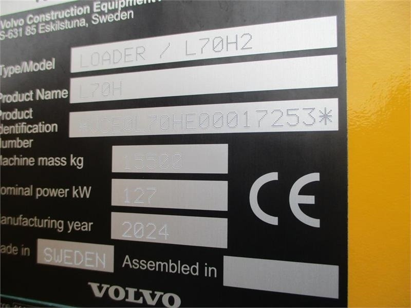 Volvo L 70 H H2 BEMÆRK MED GARANTI FRA VOLVO FREM TIL DE  - Chargeuse sur pneus: photos 2 Volvo L 70 H H2 BEMÆRK MED GARANTI FRA VOLVO FREM TIL DE  - Chargeuse sur pneus: photos 2