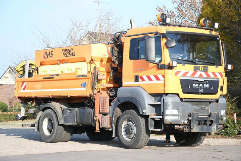 Camion benne, Camion grue MAN TGS 18.320 4x4!! KRAN/!!!WINTERDIENST/DREISEITENKIPPER!!KOMMUNAL/KLIMA!!: photos 16