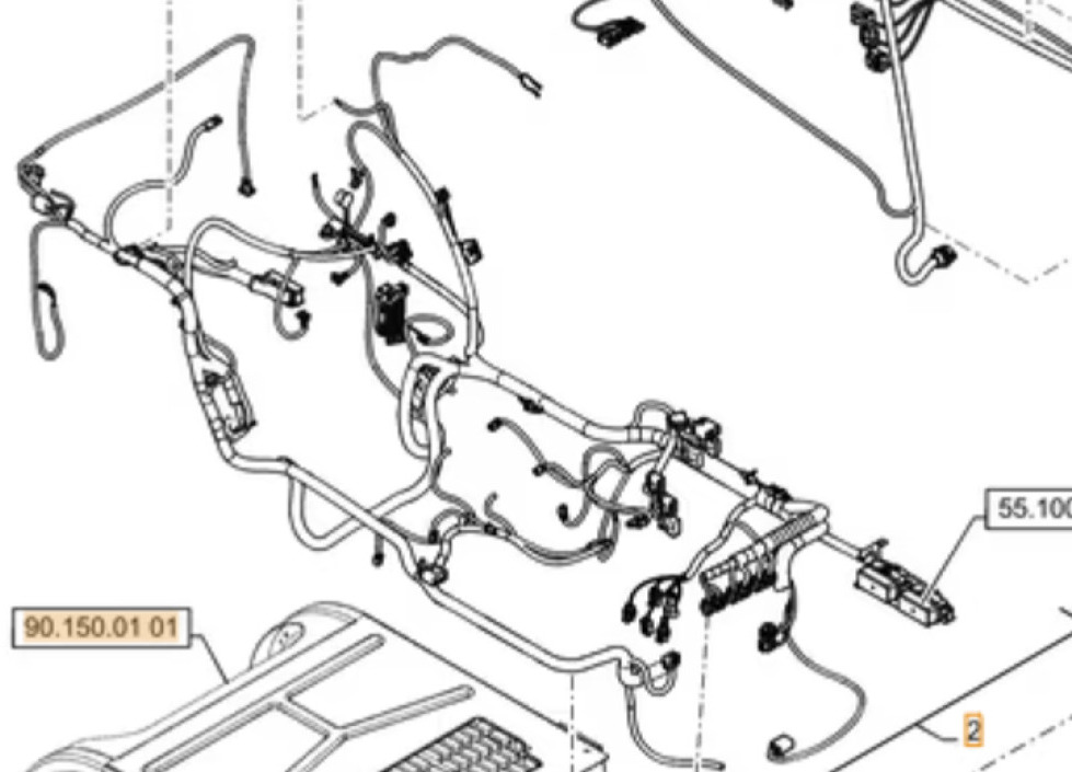 Case 47377806 - 47357795 - Câble/ Fil pour Engins de chantier: photos 1 Case 47377806 - 47357795 - Câble/ Fil pour Engins de chantier: photos 1