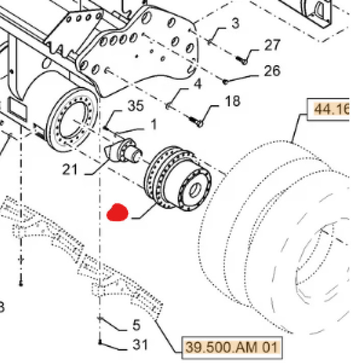 Case 48072673 - Moteur de translation pour Engins de chantier: photos 1 Case 48072673 - Moteur de translation pour Engins de chantier: photos 1