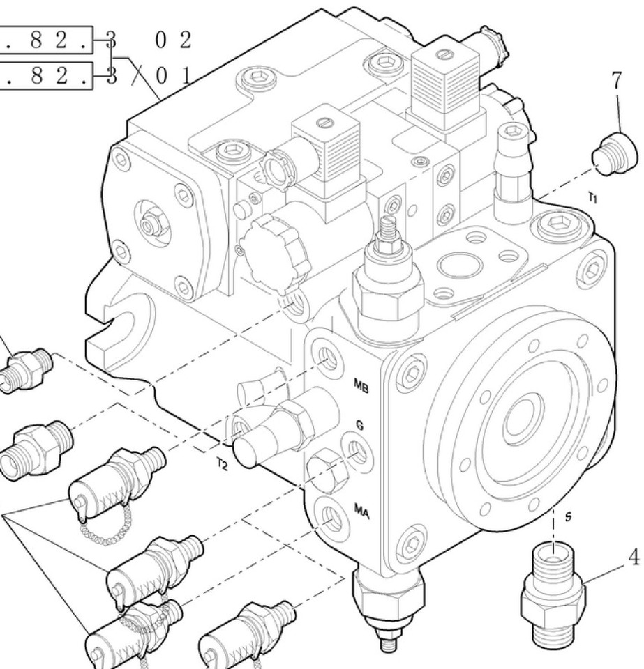 Case 87667156 - 87667155 - Pompe hydraulique pour Engins de chantier: photos 3 Case 87667156 - 87667155 - Pompe hydraulique pour Engins de chantier: photos 3