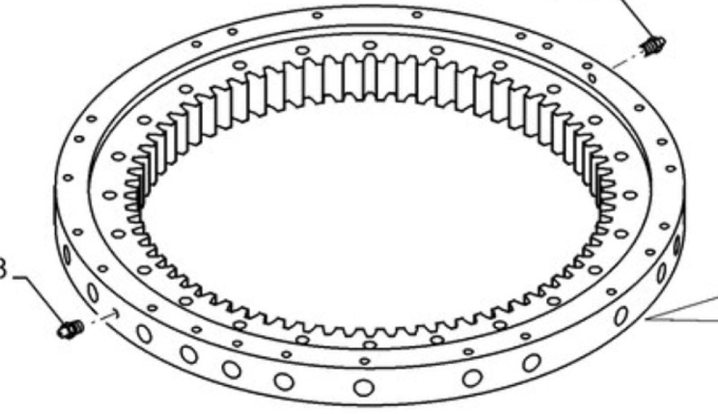 Case KAB10010 - KAB0730 - Couronne d'orientation pour Engins de chantier: photos 1 Case KAB10010 - KAB0730 - Couronne d'orientation pour Engins de chantier: photos 1