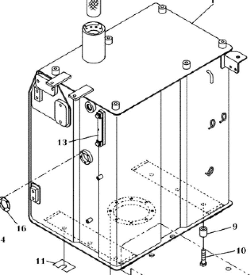 Case KLH12430 - KLH11380 - Réservoir de carburant pour Engins de chantier: photos 1 Case KLH12430 - KLH11380 - Réservoir de carburant pour Engins de chantier: photos 1