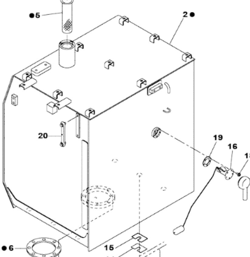 Case KTH13180 - KTH12640 - Réservoir de carburant pour Engins de chantier: photos 1 Case KTH13180 - KTH12640 - Réservoir de carburant pour Engins de chantier: photos 1
